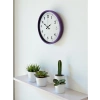 Mey İthalat® 36 Cm Mor Dekoratif Duvar Saati
