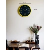 Mey İthalat® 36 Cm Sarı Dekoratif Duvar Saati