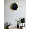 Mey İthalat® 36 Cm Sarı Gold Rakamlı Duvar Saati