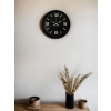 Mey İthalat® 36 Cm Siyah Dekoratif Duvar Saati