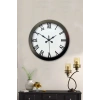 Mey İthalat® 36 cm Siyah Metal Roma Rakamlı Duvar Saati