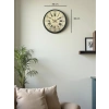 Mey İthalat® 36 Cm Siyah Retro Tasarım Duvar Saati