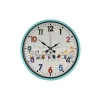 Mey İthalat® 36 Cm Turkuaz Çocuk Odası Duvar Saati