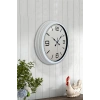 Mey İthalat® 40 cm Beyaz Metal Modern Duvar Saati
