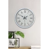 Mey İthalat® 40 cm Beyaz Metal Retro Duvar Saati