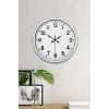 Mey İthalat® 40 cm Beyaz Metal Standart Duvar Saati
