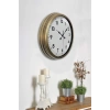 Mey İthalat® 40 cm Eskitme Metal Standart Duvar Saati