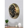 Mey İthalat® 40 cm Metal Gold Roma Rakamlı Duvar Saati