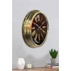 Mey İthalat® 40 cm Metal Gold Roma Rakamlı Duvar Saati