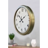 Mey İthalat® 52 cm Eskitme Metal Dekoratif Duvar Saati