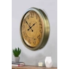 Mey İthalat® 52 cm Eskitme Metal Retro Duvar Saati
