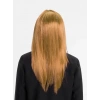 Mey İthalat® Altın Renk Düz Kesim İçi Astarlı Uzun Parti Peruğu Takma Saç