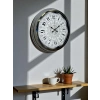 Mey İthalat® Asil Motif Krom 40 Cm Metal Duvar Saati