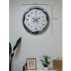 Mey İthalat® Asil Motif Krom 40 Cm Metal Duvar Saati
