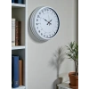 Mey İthalat® Beyaz 40 Cm Metal 24 Saat Göstergeli Özel Tasarım Duvar Saati