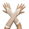 Mey İthalat® Beyaz Renk Parmak Arası File Örgü Eldiven 26 cm