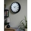 Mey İthalat® Black & White Baseline 40 Cm Metal Duvar Saati