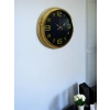 Mey İthalat® Elegance Gold Luxury 40 Cm Metal Duvar Saati