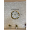 Mey İthalat® Gold Zarif 40 Cm Metal Duvar Saati