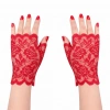 Mey İthalat® Kırmızı Dantel Parmaksız Kısa Eldiven
