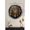 Mey İthalat® Krom Işıltılı Zaman 52 Cm Metal Duvar Saati