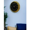 Mey İthalat® Luxury Gold 40 Cm Metal Duvar Saati