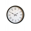 Mey İthalat® Modern 52 Cm Black & White Roma Rakamlı Metal Duvar Saati