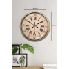 Mey İthalat® Nostalji Stil 40 Cm Metal Eskitme Duvar Saati