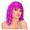 Mey İthalat® Pembe Fuşya Işıltılı Metalize Parti Peruğu