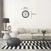 Mey İthalat® Precision Black 40 Cm Metal Duvar Saati