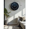 Mey İthalat® Pure Dark Black 40 Cm Metal Duvar Saati