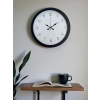 Mey İthalat® Pure Time Black 40 Cm Metal Duvar Saati