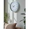 Mey İthalat® Sade Tasarım Beyaz 40 Cm Metal Standart Duvar Saati