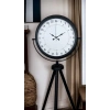 Mey İthalat® Siyah 24 Saat Göstergeli Özel Tasarım Tripod Ayaklı Saat