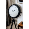 Mey İthalat® Siyah 24 Saat Göstergeli Özel Tasarım Tripod Ayaklı Saat