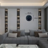 Mey İthalat® Siyah 36 Cm Modern Duvar Saati