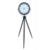 Mey İthalat® Siyah & Beyaz Saf Sade Tasarım Tripod Ayaklı Saat