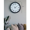 Mey İthalat® Siyah Klasik & Şık 40 Cm Metal Duvar Saati
