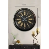 Mey İthalat® Siyah Roma Rakamlı 52 Cm Metal Duvar Saati
