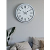 Mey İthalat® White Prime Roma Rakamlı 40 Cm Metal Duvar Saati
