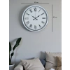 Mey İthalat® White Prime Roma Rakamlı 40 Cm Metal Duvar Saati
