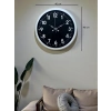 Mey İthalat® White Pure Contrast 40 Cm Metal Duvar Saati