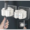 Mey İthalat® Yapışkanlı Pratik Mop Tutucu 4 Adet Beyaz