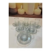 Müge 6lı Cam Çay Tabağı Çay Tabak Altlığı Royaleks-TG-2023