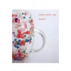 Organik Çiçekli Borosilikat Bardak 350 Ml. Royaleks-BRD-150 BH