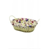 Renkli Bezli Oval Hasır Ekmek Sepeti Royaleks-8821