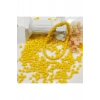 Sarı Renk 4 mm Yaklaşık 220 adet/20 gram Cam Boncuk Oya Yazma Bileklik ve Kolye