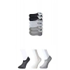 Siyah Gri ve Beyaz Erkek Görünmez Çorap 6 çift