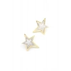 Taşlı Yıldız Küpe - Altın