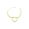 Zincir Kalp Bileklik - Altın